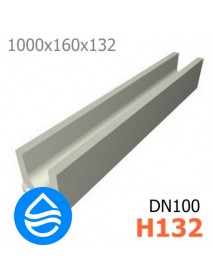 Лоток водоотводный бетонный DN100 H132