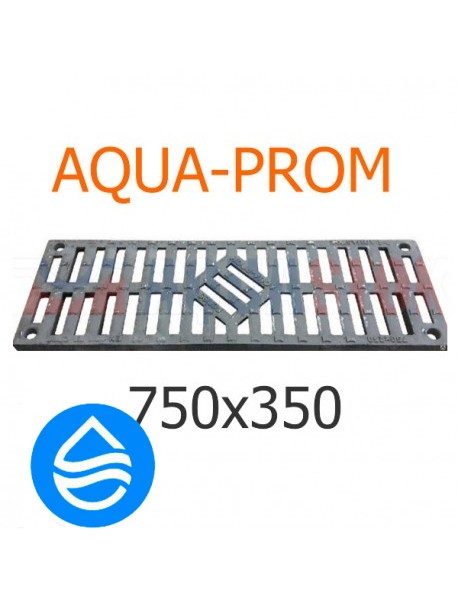 Чугунная решетка 750х350 AQUA-PROM