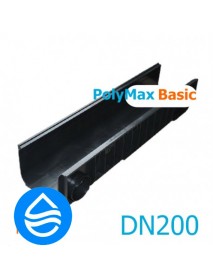 Лоток водоотводный пластиковый PolyMax Basic DN200 H200