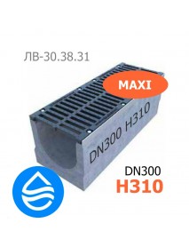 Лоток водоотводный бетонный Maxi DN300 H310