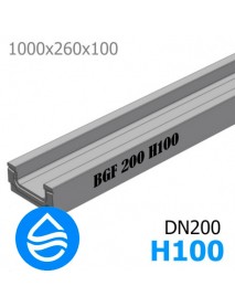 Лоток водоотводный  бетонный BGF DN200 H100
