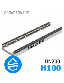 Лоток водоотводный  бетонный BGF-Z DN200 H100