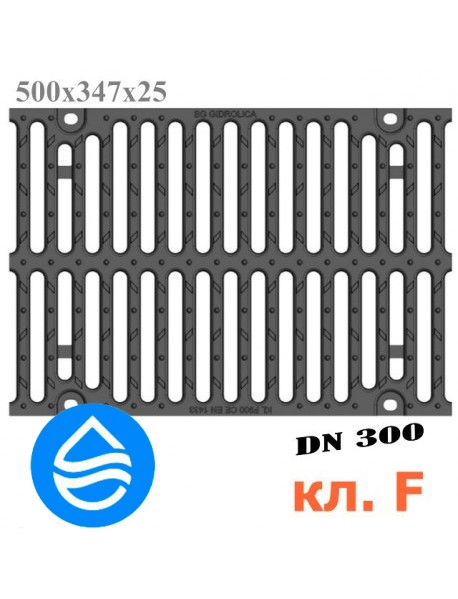 Решетка чугунная DN300, 500/347/25, кл. F900