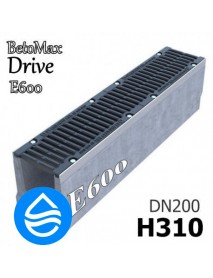 Лоток водоотводный бетонный BetoMax Drive DN200 H310 с решеткой, кл. E