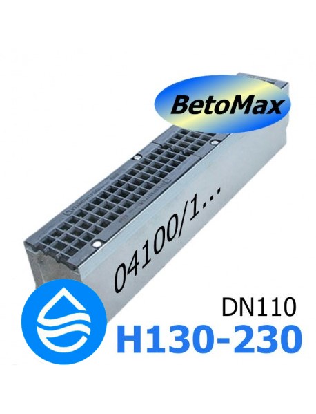 Лоток водоотводный бетонный BetoMax DN110 с уклоном