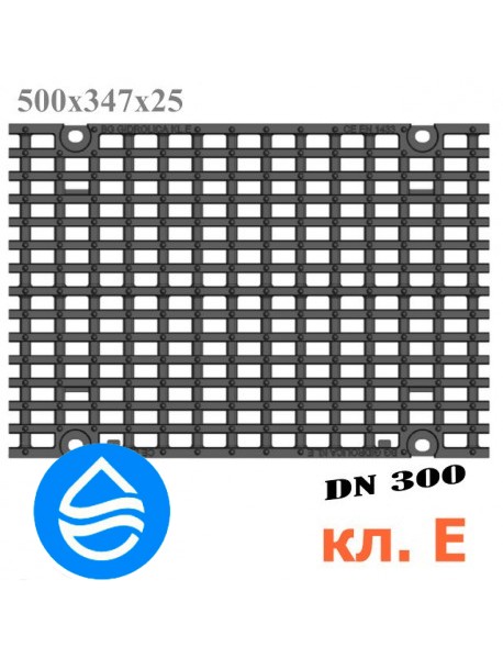 Чугунная решетка DN300, 500/347/25, кл. E600