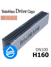 Лоток водоотводный BetoMax Drive DN100 H160 с решеткой, кл. C